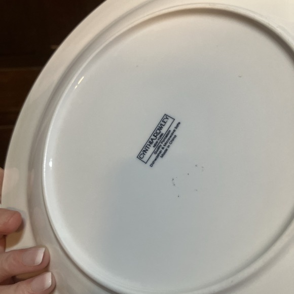 CYNTHIA ROWLEY Porcelain Plates White Set Of 3 - Picture 7 of 14